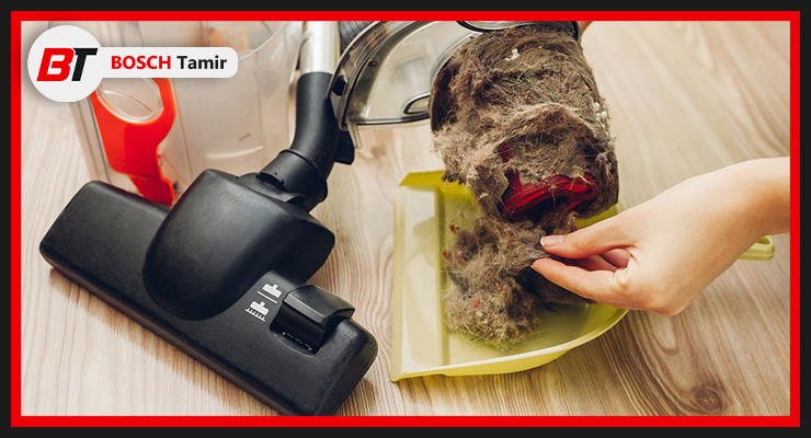 تمیز کردن یا تعویض فیلتر پشت کیسه جاروبرقی